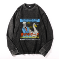 Vintage Cotton Wash Crewneck Long-Sleeve T-Shirt