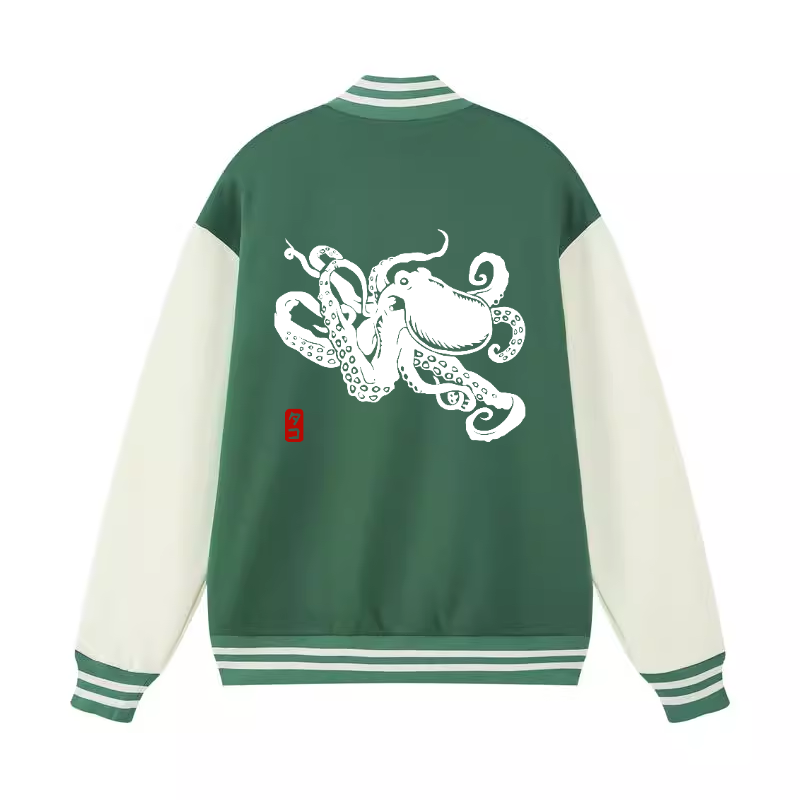 Octopus Vintage Cotton Varsity Jacket