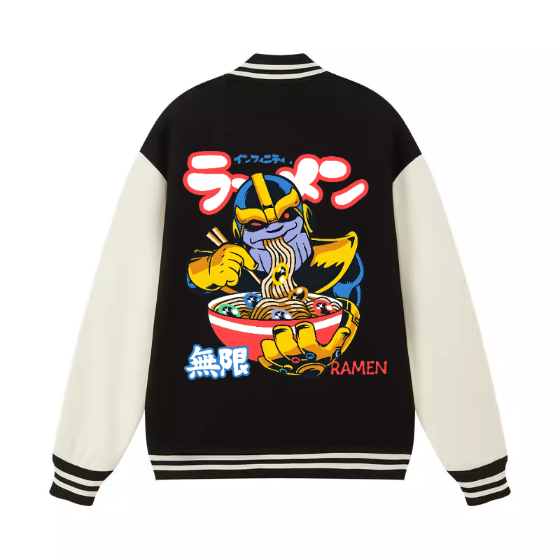 Ramen Hero Vintage Cotton Varsity Jacket