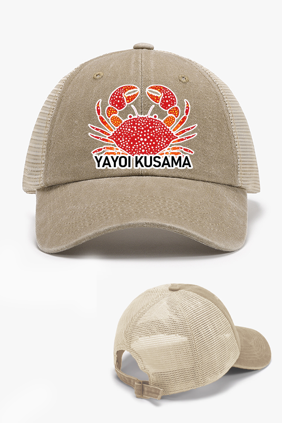 Yayoi Kusama Crab Vintage Cotton Breathable Hat