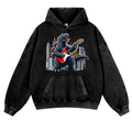Rock Kaiju Vintage Washed Thick Cotton Hoodie
