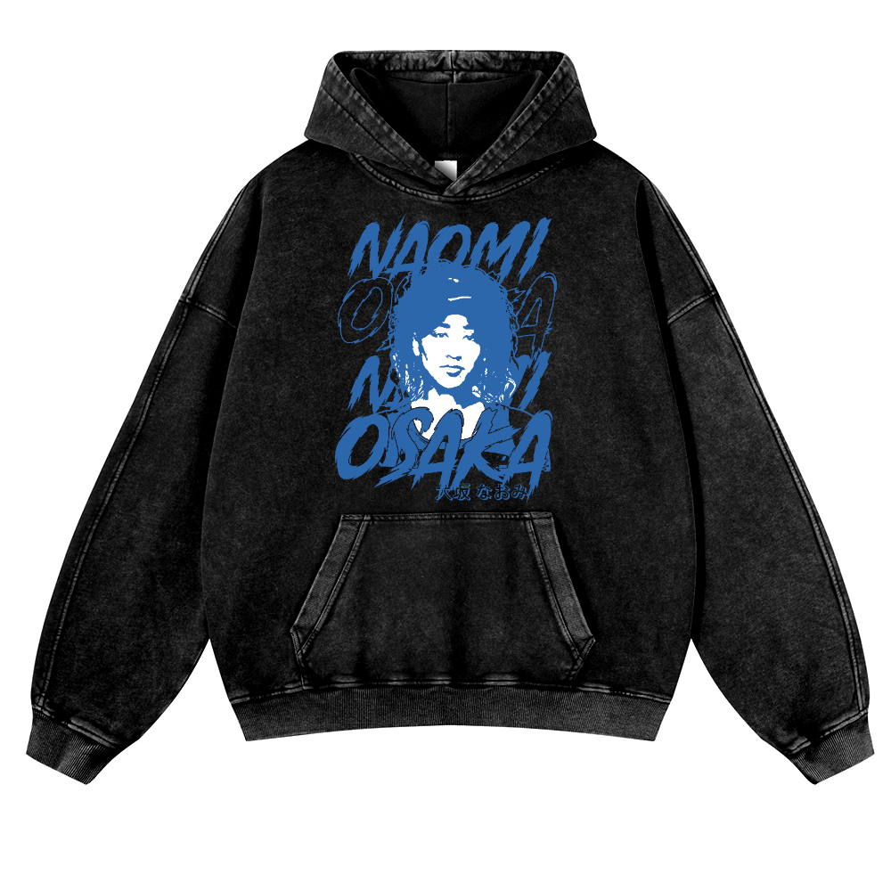 Naomi Osaka Vintage Washed Thick Cotton Hoodie