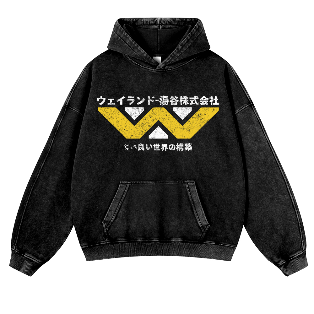 Weyland Yutani  Vintage Washed Thick Cotton Hoodie