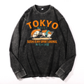 Sushi Vintage Cotton Wash Crewneck Sweatshirt