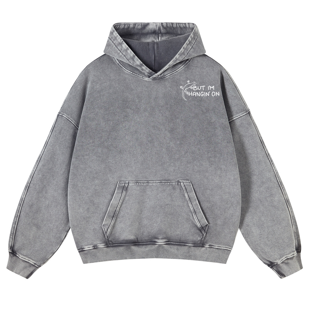 Gecko Vintage Washed Cotton Back Art Hoodie