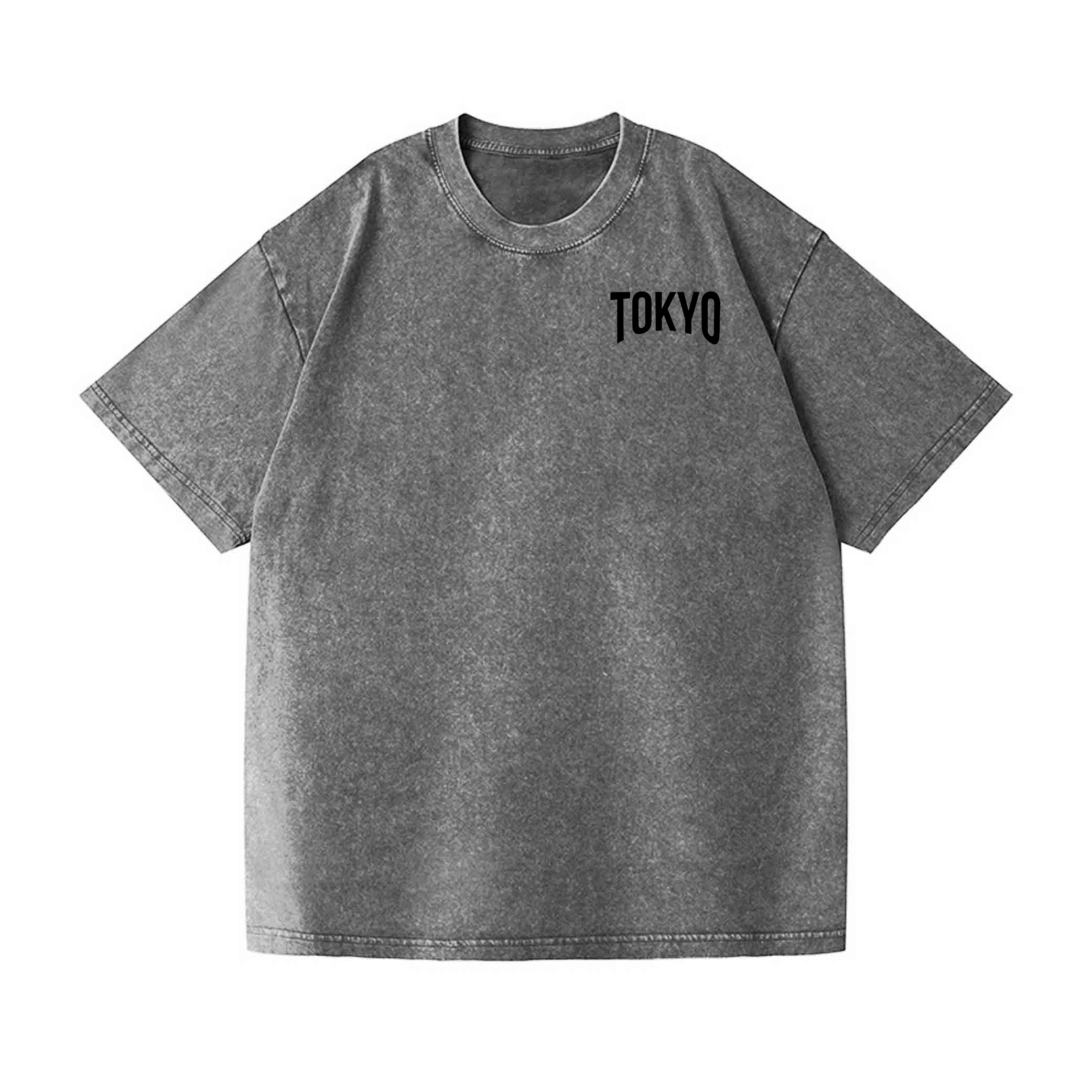Tokyo Vintage Wash Japanese Design Back Art T-Shirt