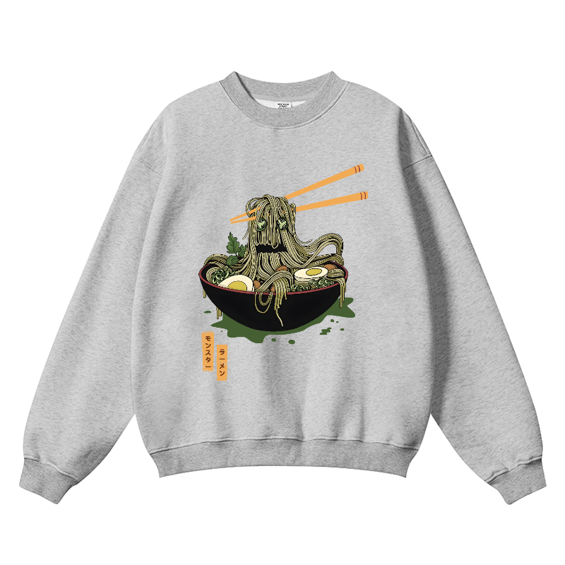 Ramen Yokai Vintage Cotton Blend Crewneck Sweatshirt