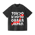 Tokyo Kyoto Osaka Japan Vintage Wash Japanese Design T-Shirt