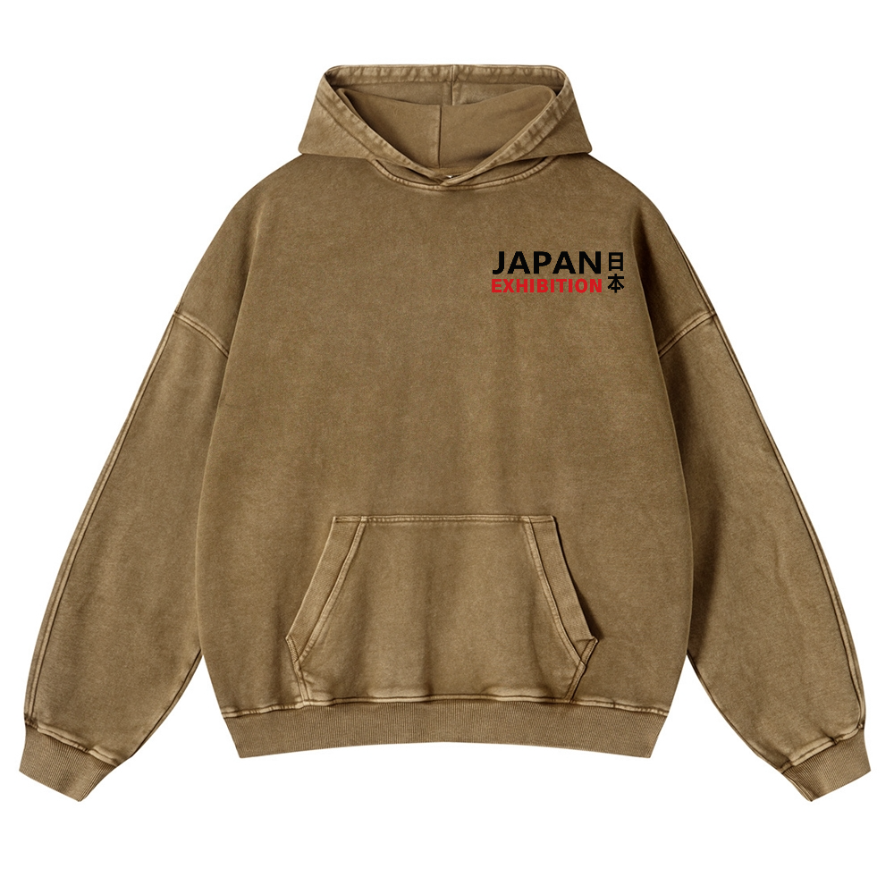 Shibuya Banana Octopus Vintage Washed Cotton Back Art Hoodie