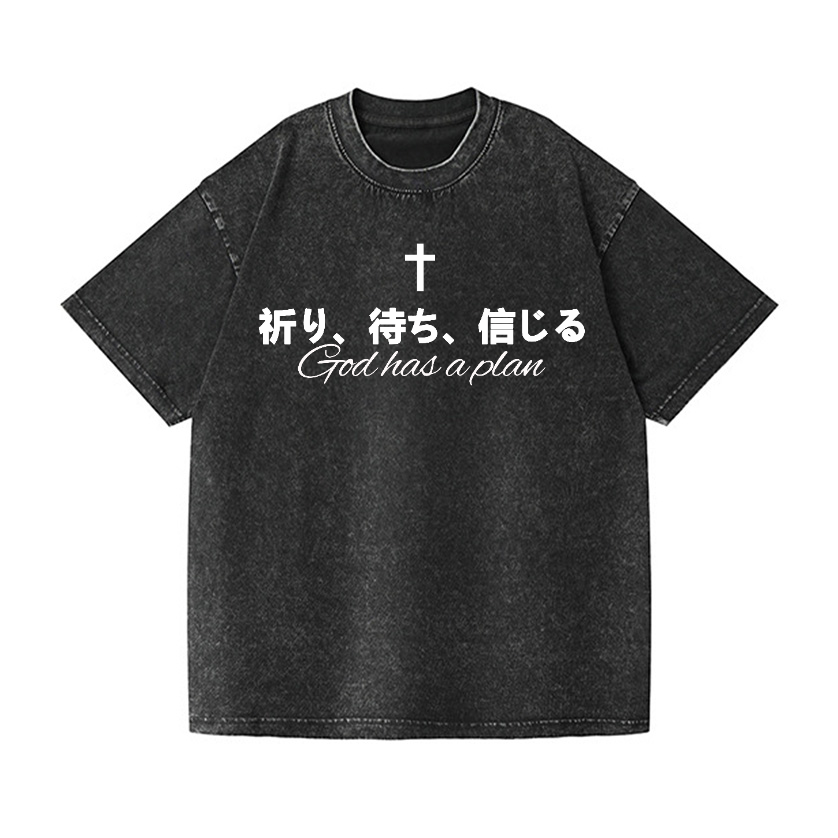 Easter Faith Vintage Wash Japanese Design T-Shirt