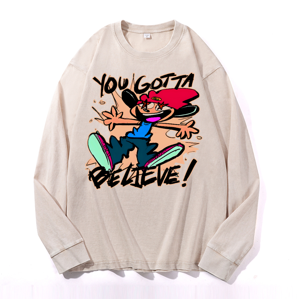 PaRappa the Rapper Vintage Cotton Wash Long-sleeve T-shirt