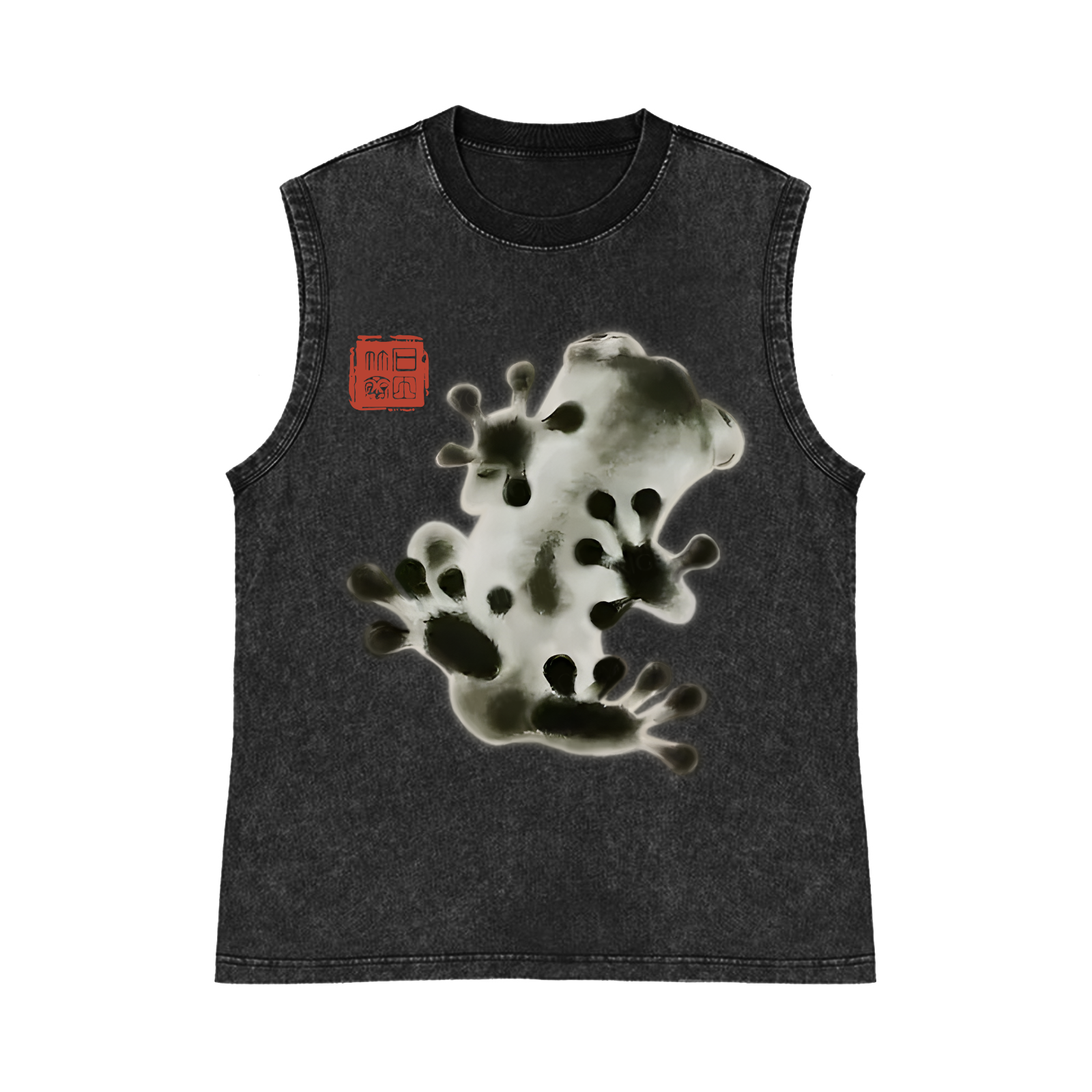 Frog Pure Cotton Wash-Dyed Sleeveless Tank Top