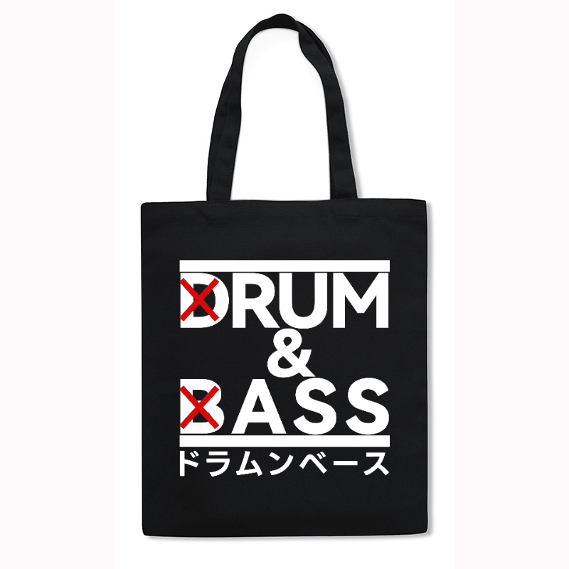 Drum and Bass Japanese Style Canvas Tote Bag