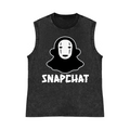 Snapchat Pure Cotton Wash-Dyed Sleeveless Tank Top