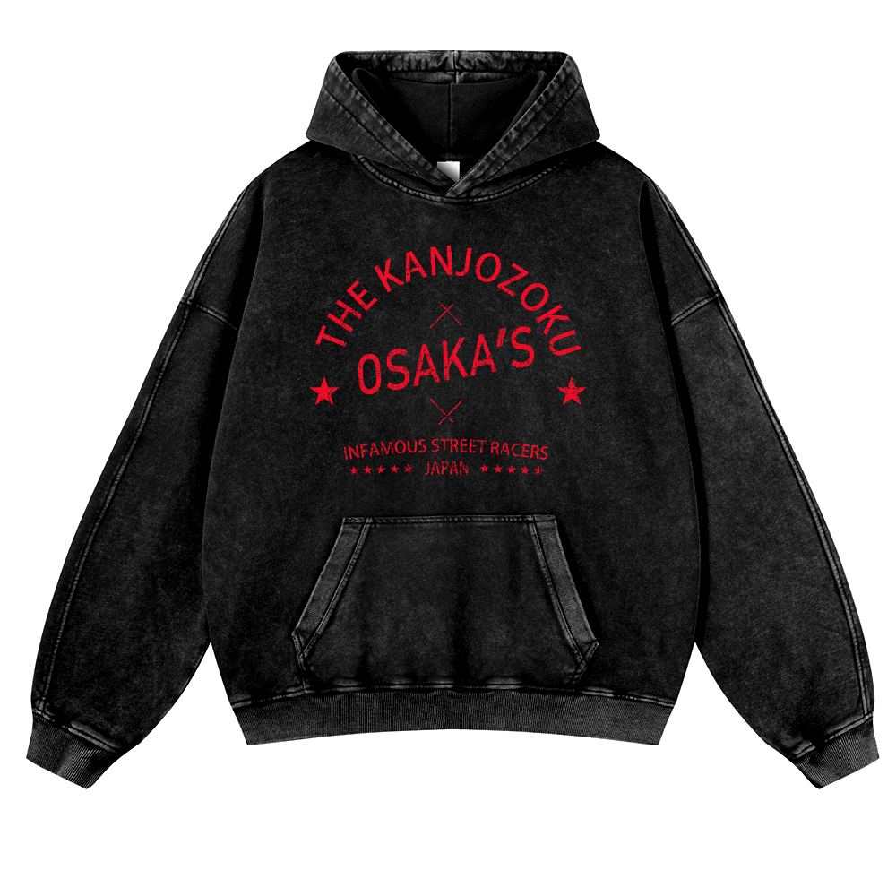 Osaka Vintage Washed Thick Cotton Hoodie