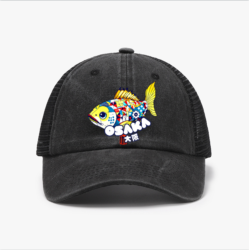 Osaka Fish Vintage Cotton Breathable Hat
