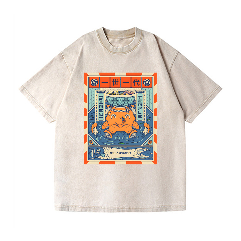 Octopus Vintage Wash Japanese Design T-Shirt