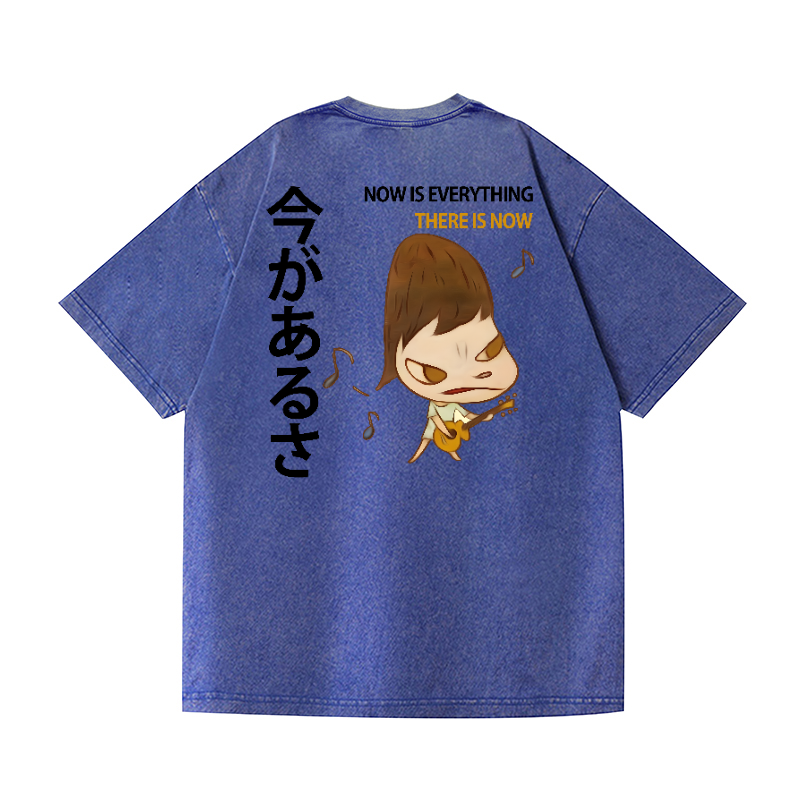 Yoshitomo Nara Vintage Wash Japanese Design Back Art T-Shirt