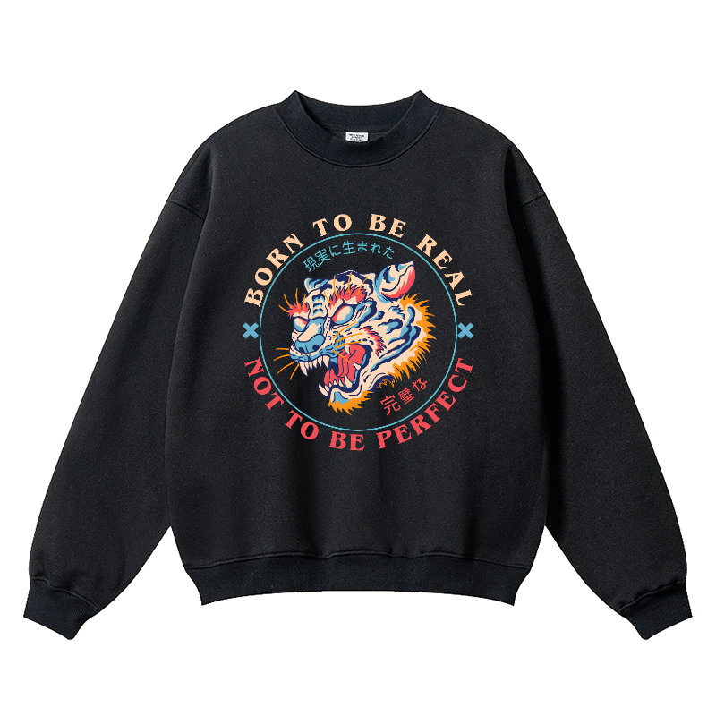 Tiger Vintage Cotton Blend Crewneck Sweatshirt