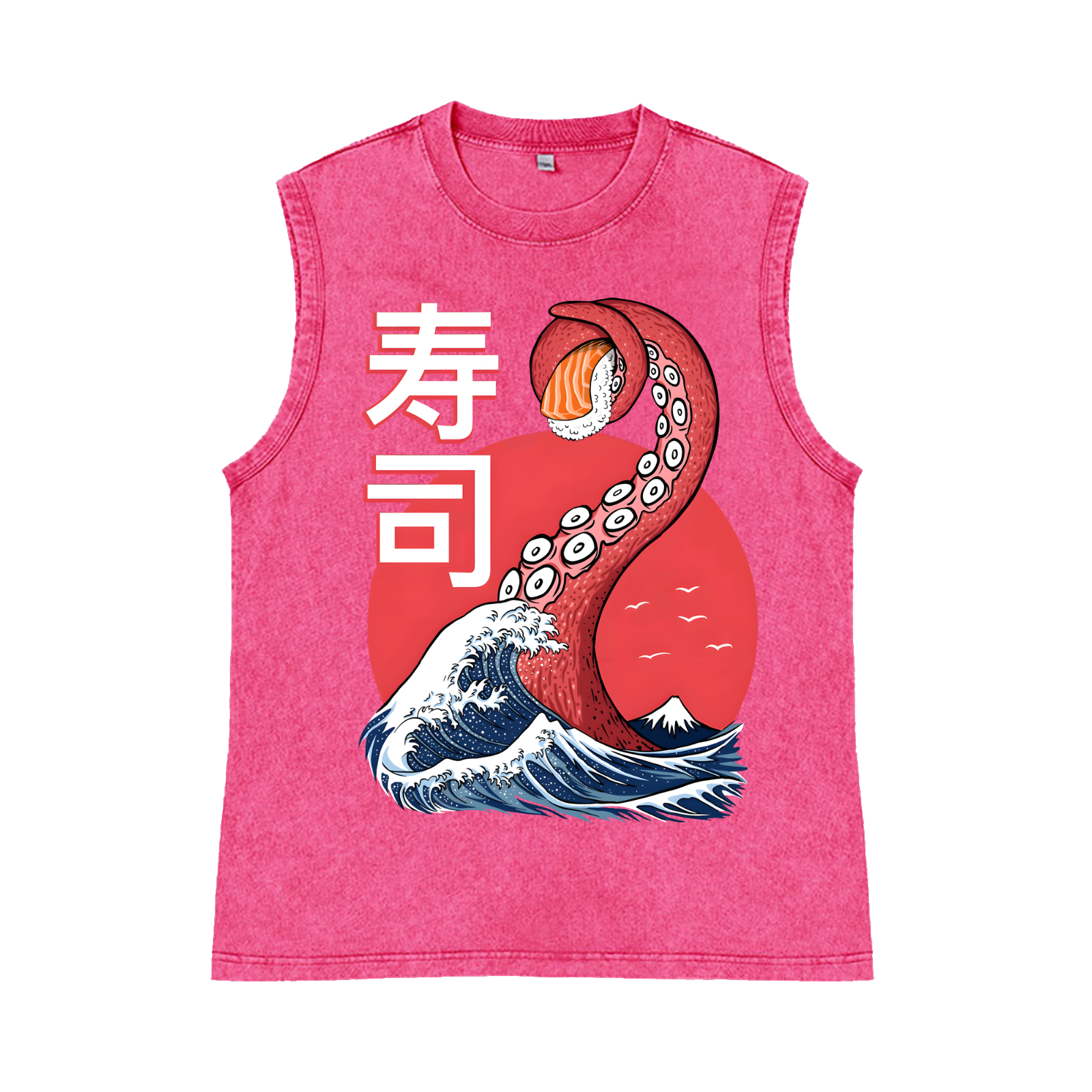 Pure Cotton Wash-Dyed Sleeveless Tank Top