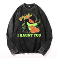 Gengar Vintage Cotton Wash Long-sleeve T-shirt