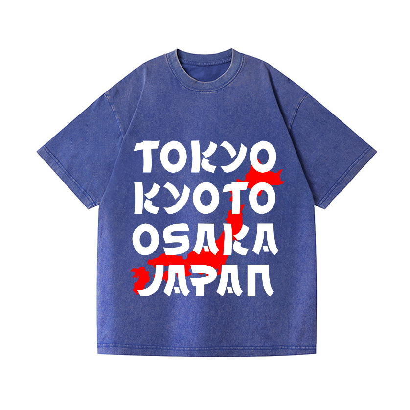Tokyo Kyoto Osaka Japan Vintage Wash Japanese Design T-Shirt