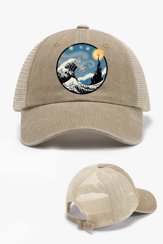 The Great Wave off Kanagawa Vintage Cotton Breathable Hat
