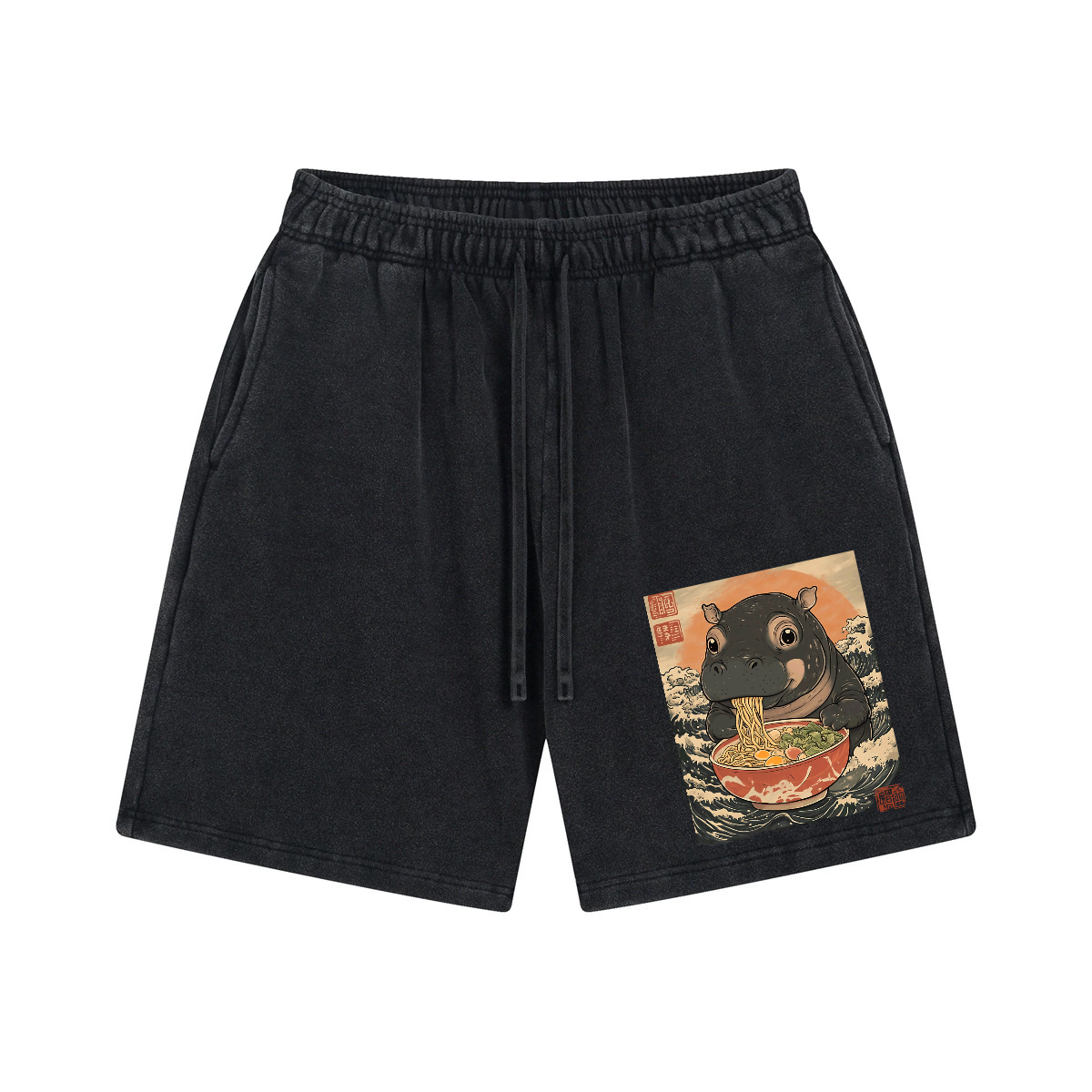 Hippopotamus Vintage Pure Thick Cotton Shorts