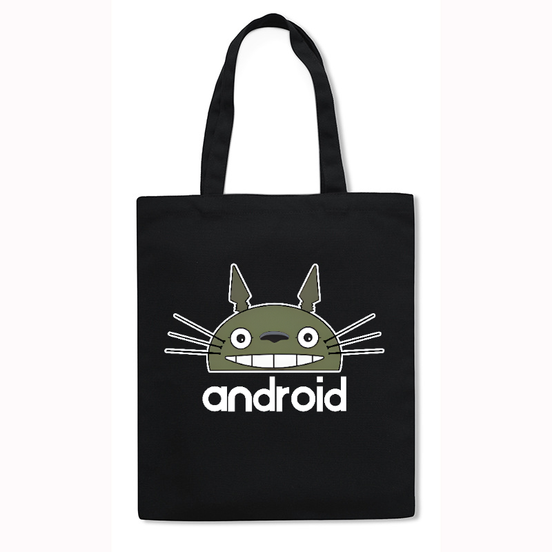 Ghibli Totoro Android Japanese Style Canvas Tote Bag