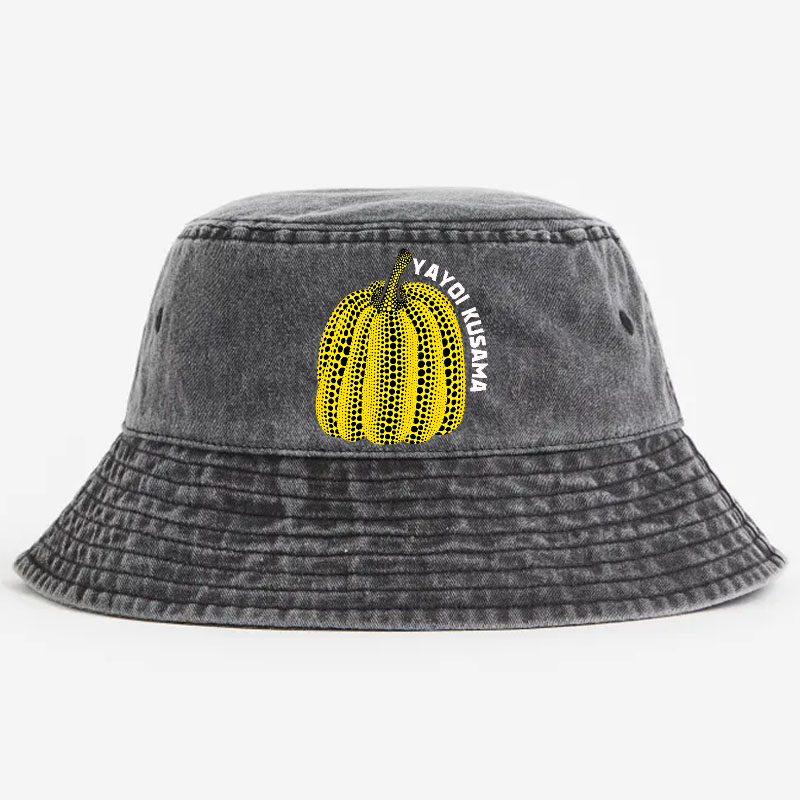 Yayoi Kusama Pumpkin Vintage 100% Cotton Bucket Hat