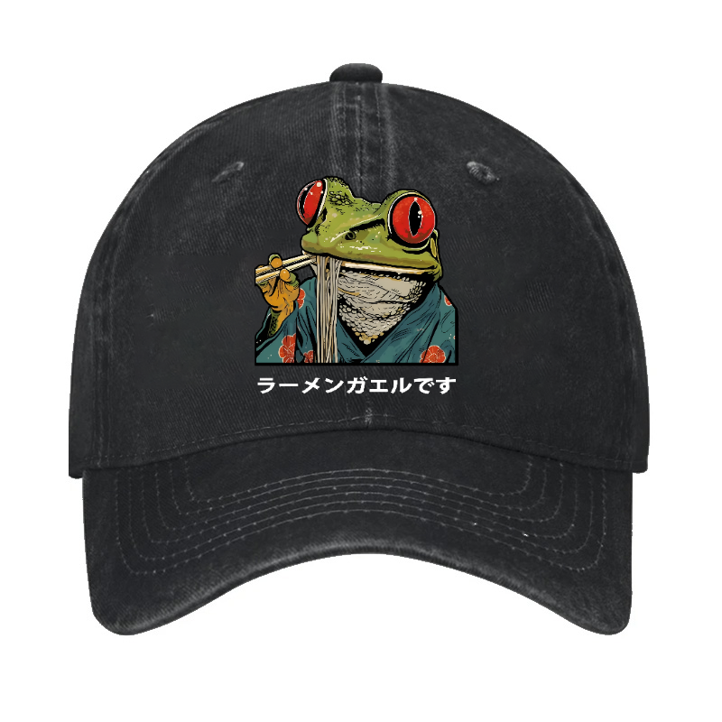 Ramen Frog Vintage Cotton Cap