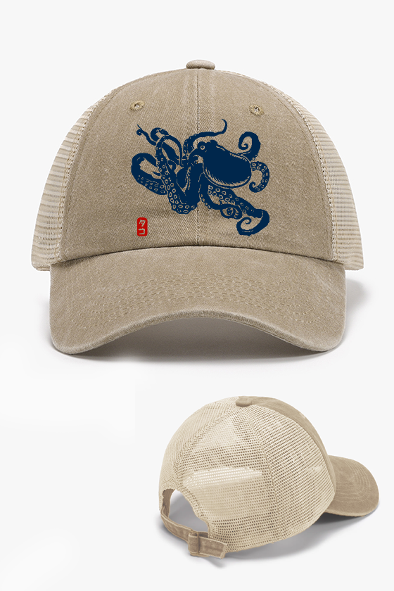 Octopus Vintage Cotton Breathable Hat