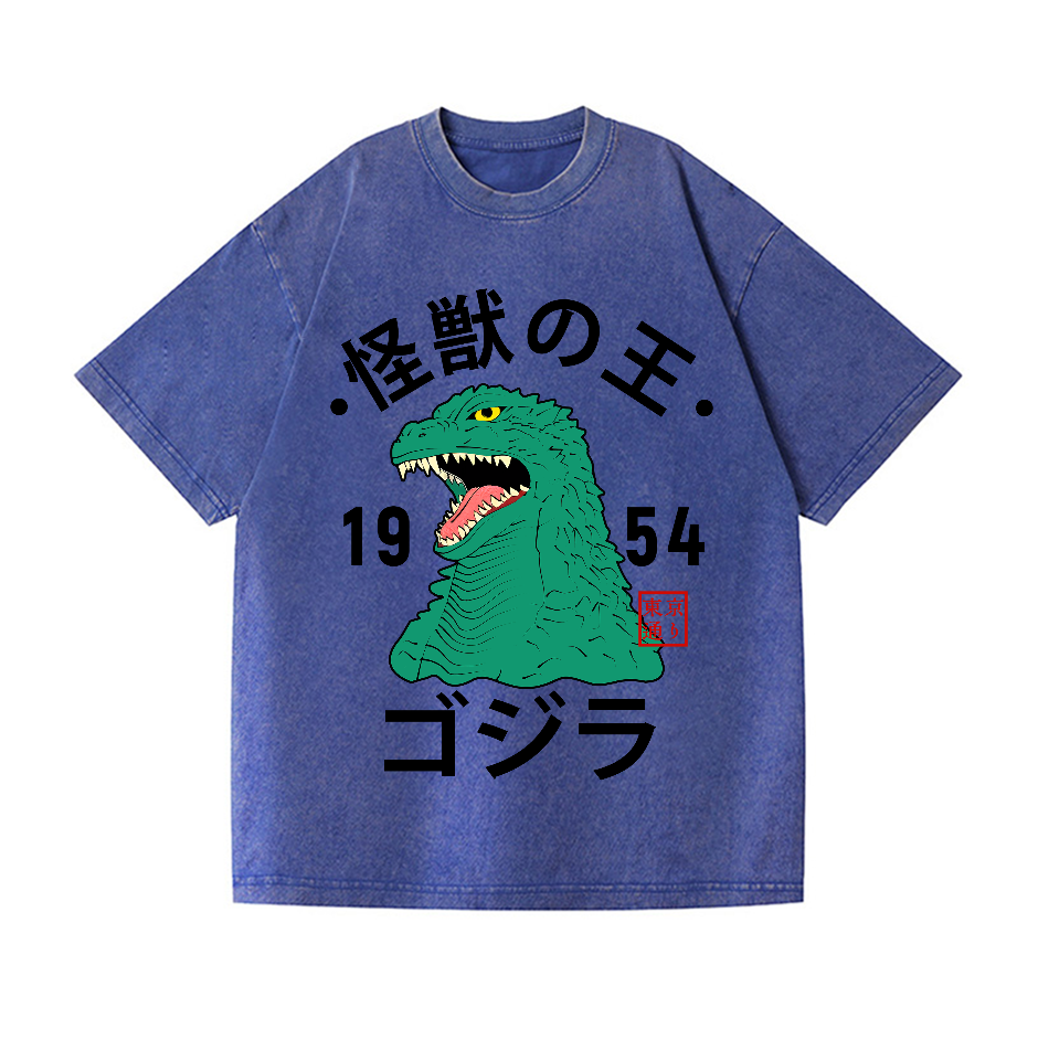 Kaiju Vintage Wash Japanese Design T-Shirt