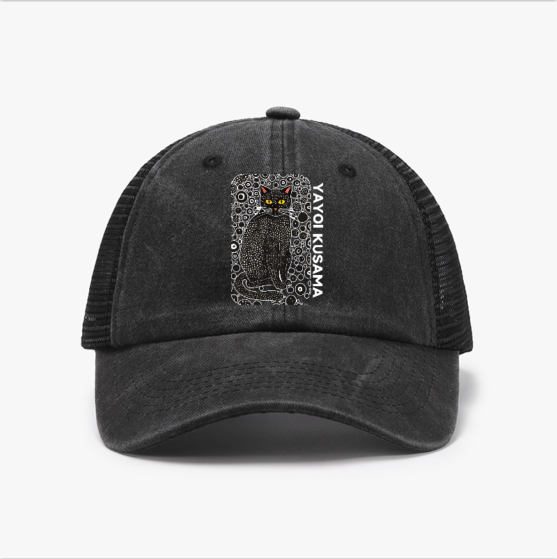 Yayoi Kusama Cat Vintage Cotton Breathable Hat