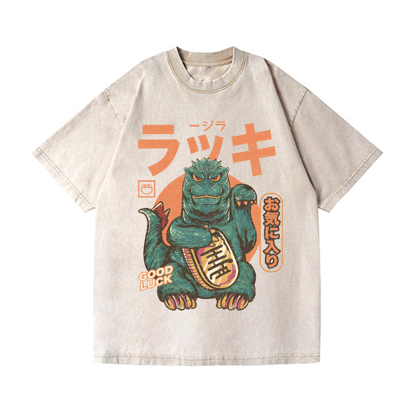 Kaiju Vintage Wash Japanese Design T-Shirt