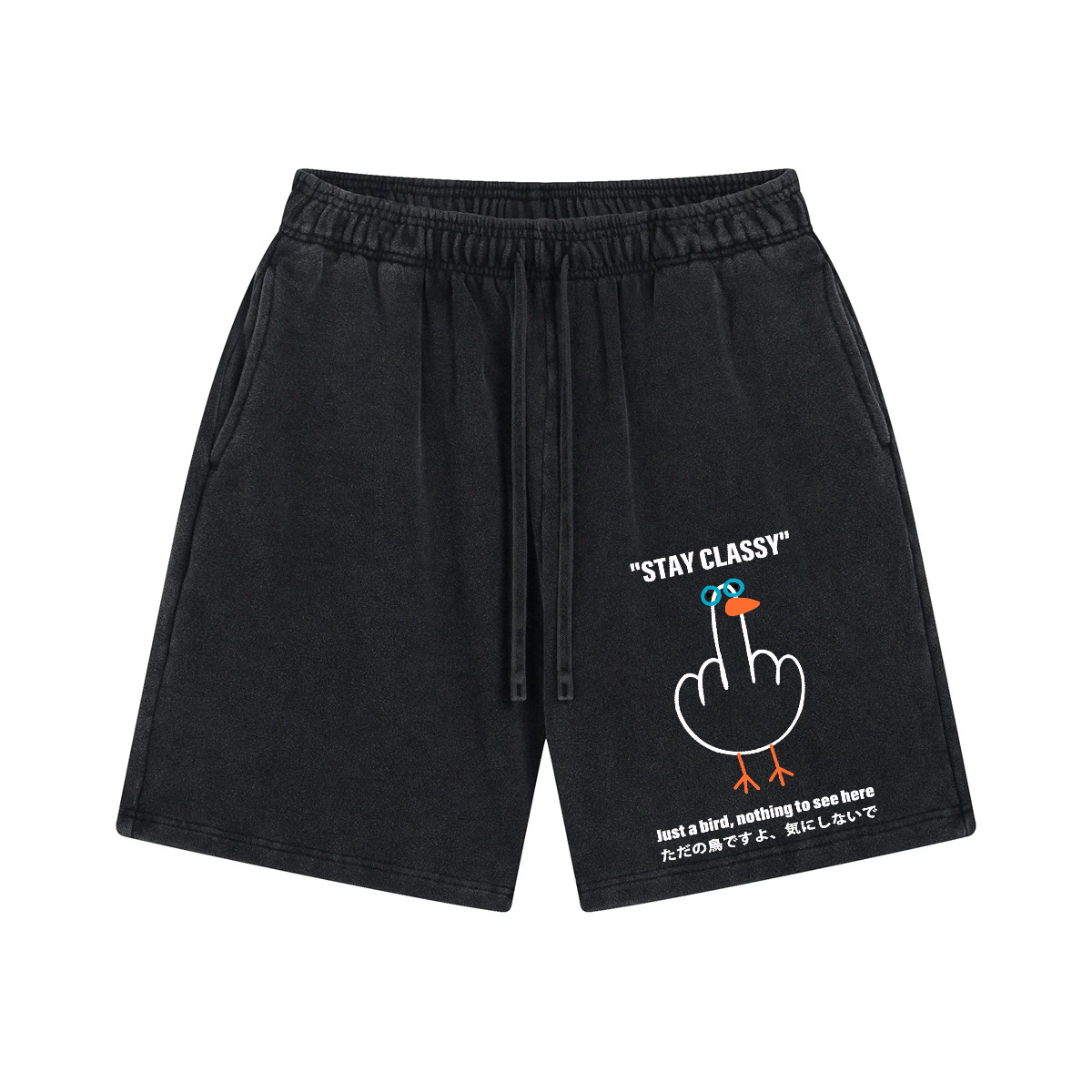 Goose Bird Vintage Pure Thick Cotton Shorts