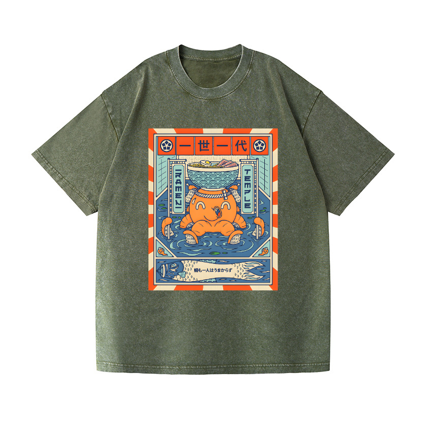 Octopus Vintage Wash Japanese Design T-Shirt