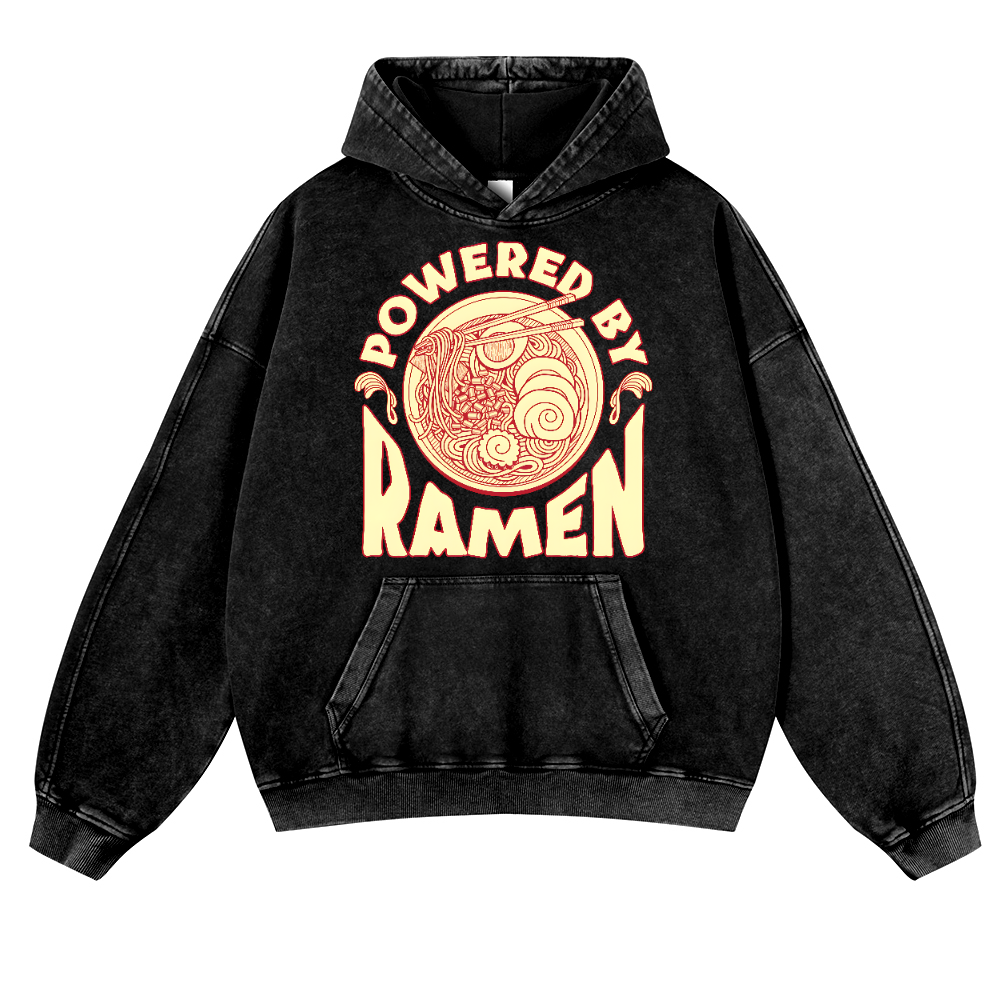 Ramen Vintage Washed Thick Cotton Hoodie