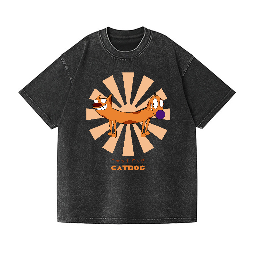 Catdog Vintage Wash Japanese Design T-Shirt