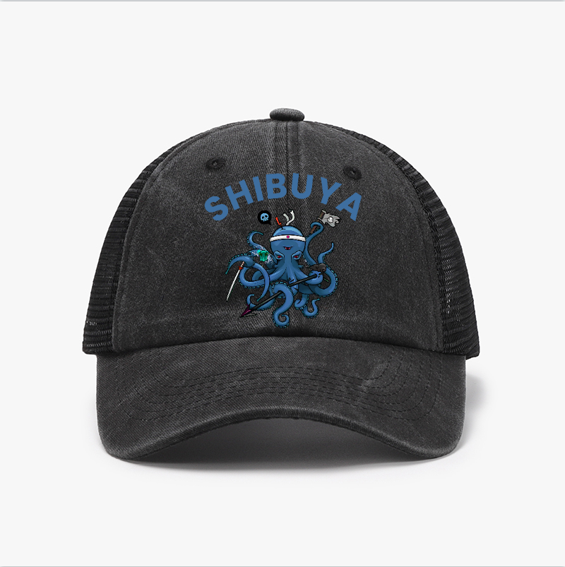 Shibuya Octopus Vintage Cotton Breathable Hat