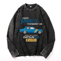 Vintage Cotton Wash Crewneck Long-Sleeve T-Shirt
