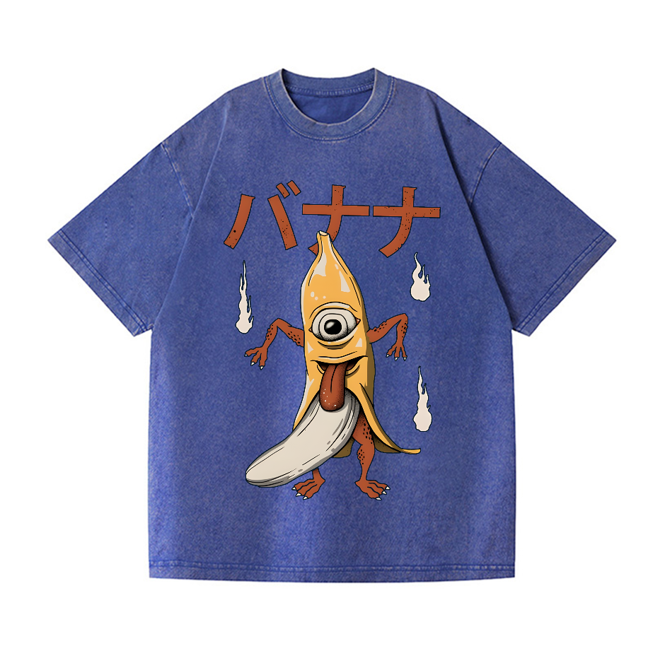 Banana Monster Vintage Wash Japanese Design T-Shirt