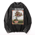 Bonsai Vintage Cotton Wash Crewneck Long-Sleeve T-Shirt
