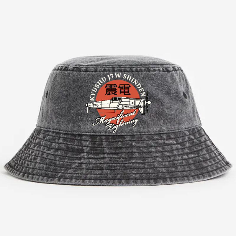 Shinden Fighter Vintage 100% Cotton Bucket Hat