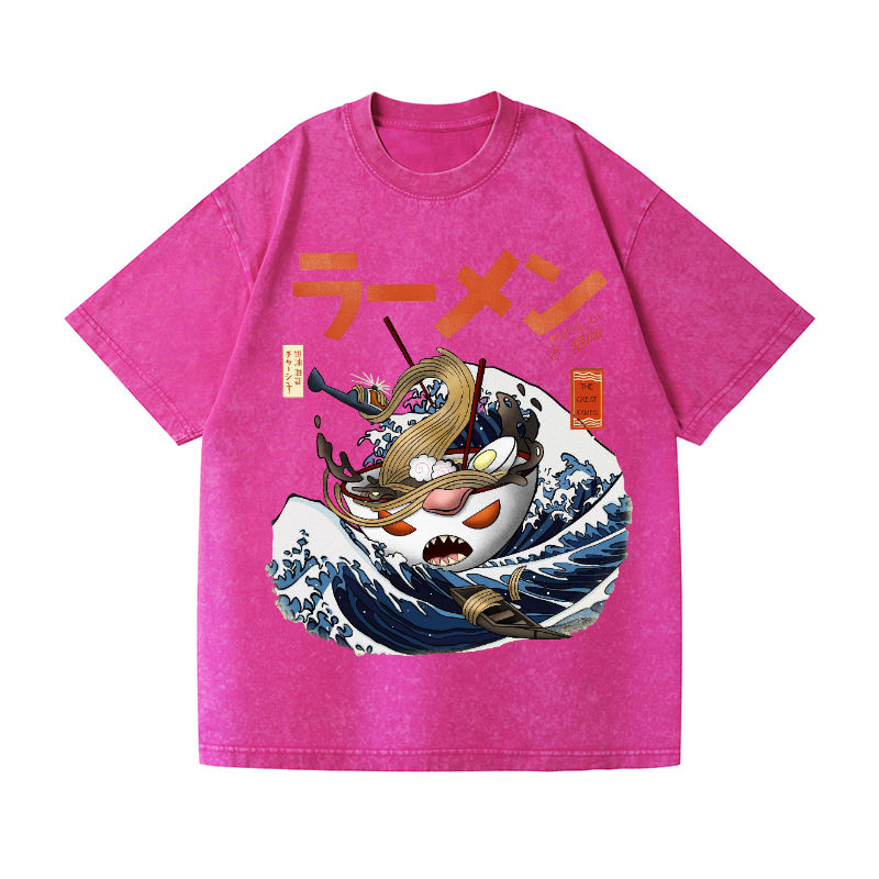 Ramen Wave Vintage Wash Japanese Design T-Shirt