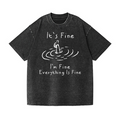 It Is Fine Vintage Wash Japanese Design T-Shirt
