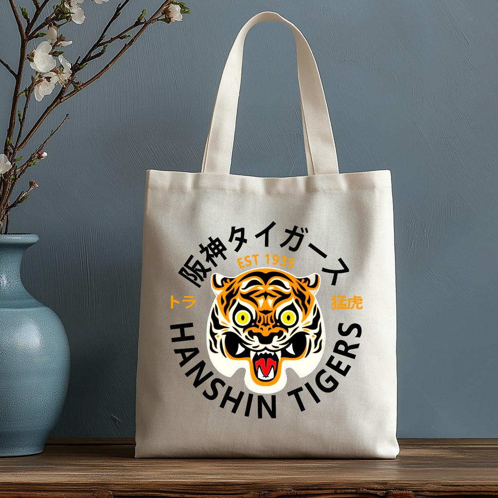 Hanshin Tigers Japanese Style Canvas Tote Bag