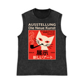 Cat Pure Cotton Wash-Dyed Sleeveless Tank Top