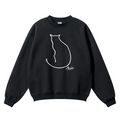 Mila Cat Vintage Cotton Blend Crewneck Sweatshirt
