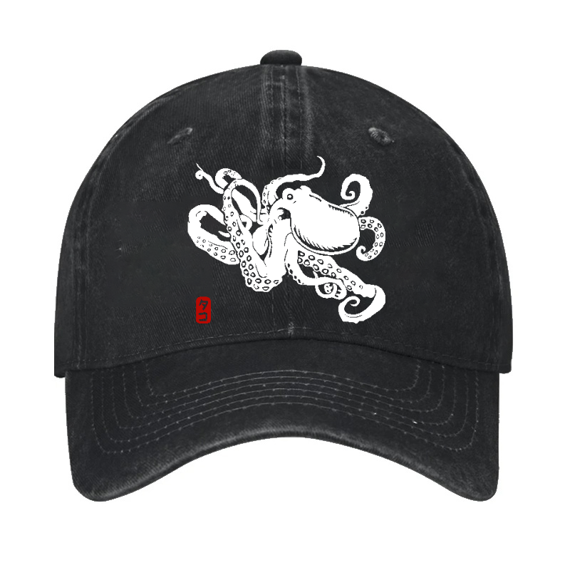 Octopus Vintage Cotton Cap